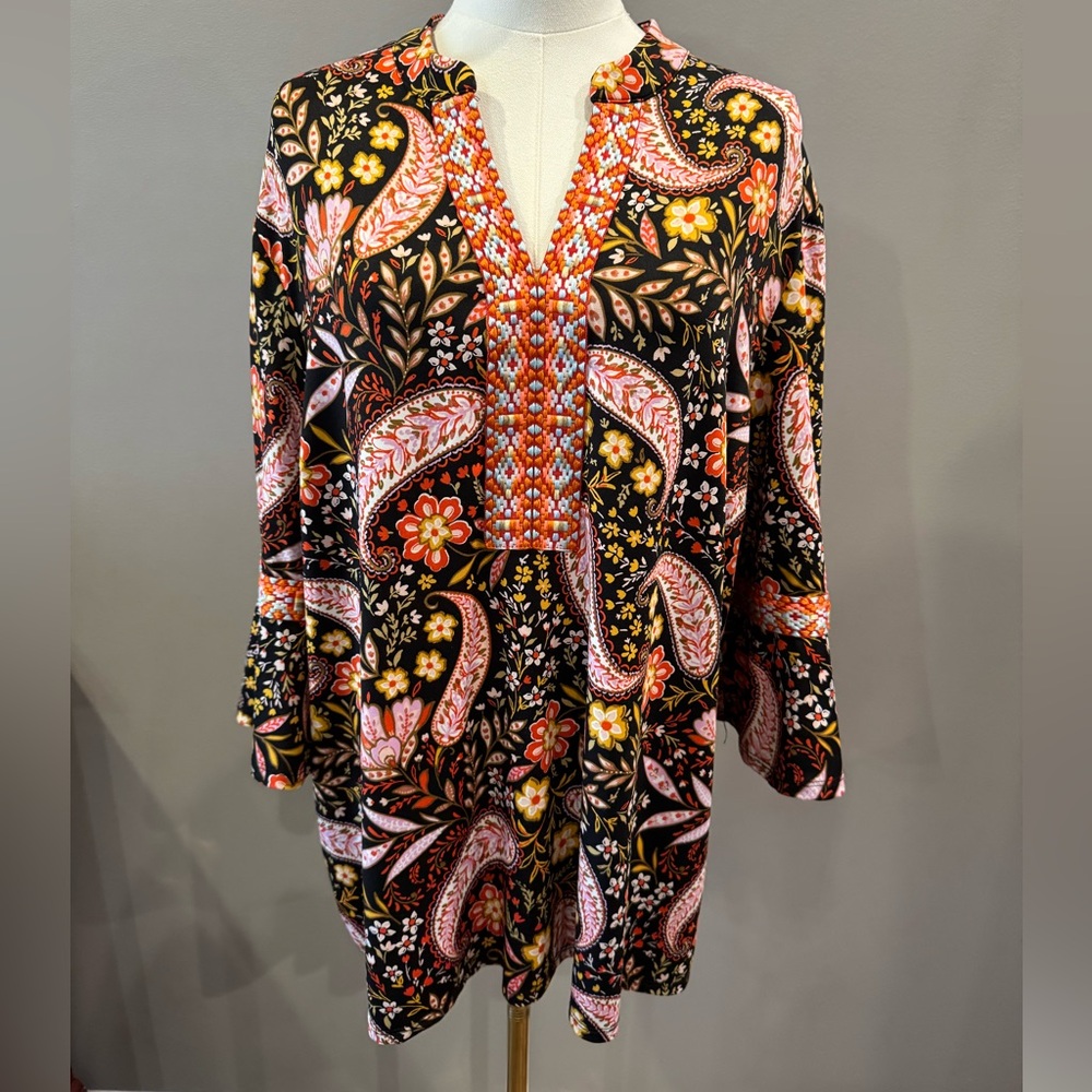 Floral Paisley Tunic Top